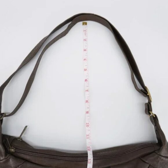 LEATHER LOFT Brown Full Grain Cowhide Crossbody Bag - Picture 8 of 10